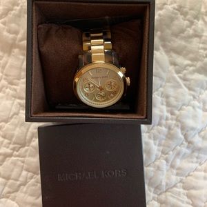 Michael kors gold and tortoise watch